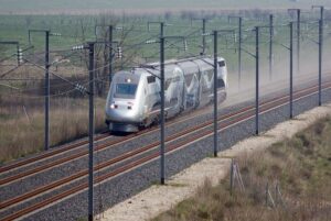 How fast does a passenger train have to go in MPH to be considered a “bullet train” – Over 200 KM/hr on existing upgraded lines.  New trains must have at least part of line that reach 250 km/hr