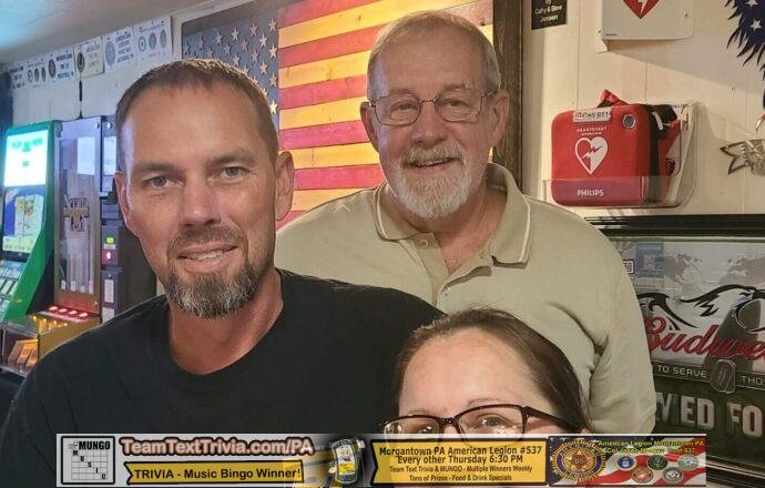 Morgantown Pa American Legion Team Text Trivia Winner 8-24-23. Team Trivia In Morgantown Pa #Teamtexttrivia #Morgantownpateamtrivia #Triviainmorgantownpa