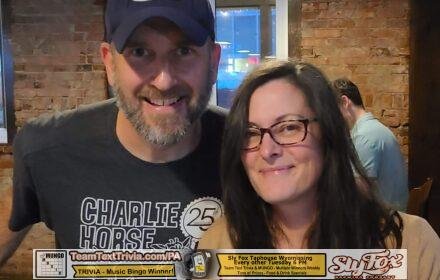 Tuesday Night Trivia In Wyomissing Pa, Sly Fox Taphouse Wyomissing Pa Team Trivia, Team Text Trivia At Sly Fox Taphouse  Wyomissing Pa 8-29-23 Winners