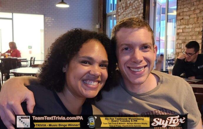 Team &Quot;Fussy Parts&Quot; Wins Trivia Round On Tuesday Night Trivia In Wyomissing Pa, Sly Fox Taphouse Wyomissing Pa Team Trivia, Team Text Trivia At Sly Fox Taphouse  Wyomissing Pa 9-12-23 Winners