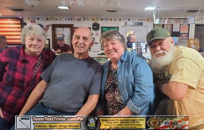 Team Text Trivia Winner Morgantown Pa American Legion - &Quot;Screaming Eagles&Quot; 9-21-23