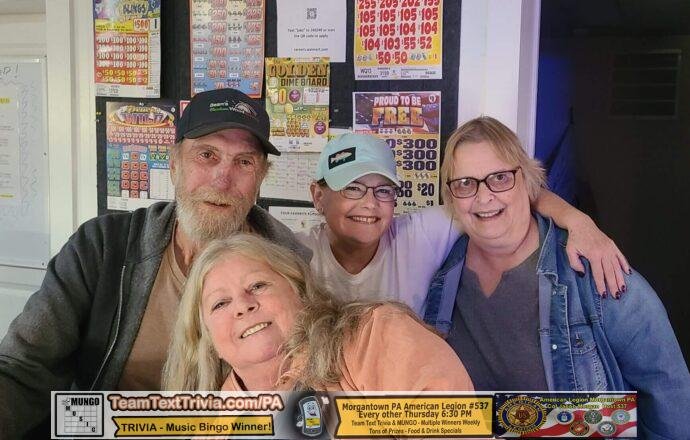 Morgantown Pa Team Trivia.  Team Text Trivia Winner Morgantown Pa American Legion - &Quot;Shameless &Amp; Nameless&Quot; 10-5-23-23