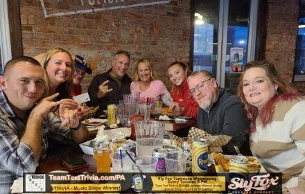 Team &Quot;Banana Slugs&Quot; Wins Round 1 Of Trivia Round On Tuesday Night Trivia In Wyomissing Pa, Sly Fox Taphouse Wyomissing Pa Team Trivia, Team Text Trivia At Sly Fox Taphouse  Wyomissing Pa 10-17-23 Winners