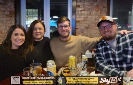 Trivia In Wyomissing Pa At Sly Fox Taphouse, Team Text Trivia Winners At Sly Fox Taphouse In Wyomissing