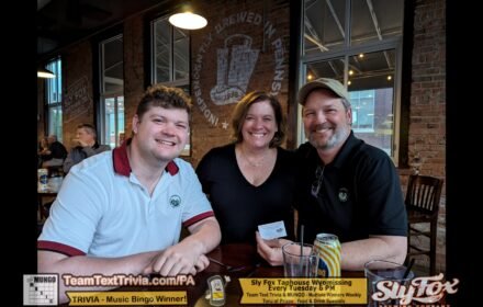 Wyomissing Trivia, Team Text Trivia Winners, Down A Few In Wyomissing Pa At Sky Fox Taphouse